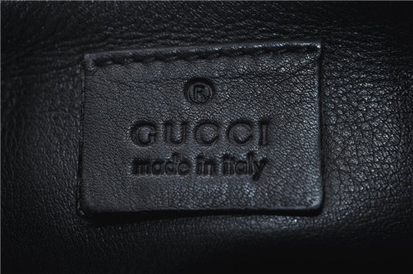 Authentic GUCCI Vintage Shoulder Hand Bag Suede Leather 0013181 Black 9305D