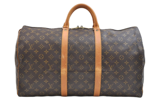 Authentic Louis Vuitton Monogram Keepall 50 Travel Boston Bag M41426 LV 9305E