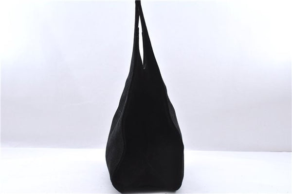 Authentic GUCCI Vintage Shoulder Hand Bag Purse Suede Leather Black 9306D