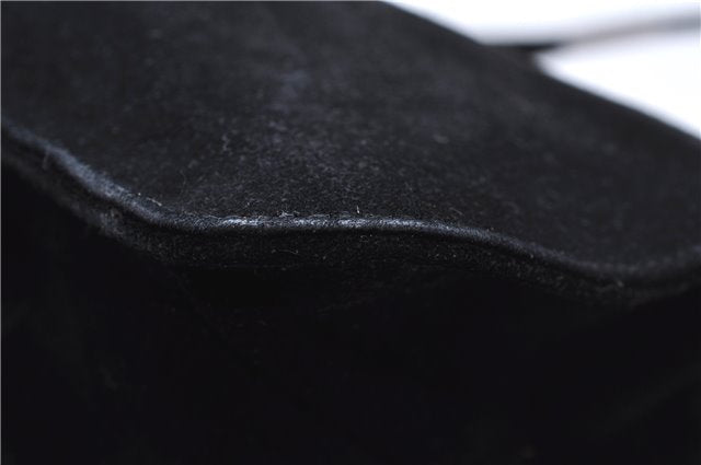 Authentic GUCCI Vintage Shoulder Hand Bag Purse Suede Leather Black 9306D