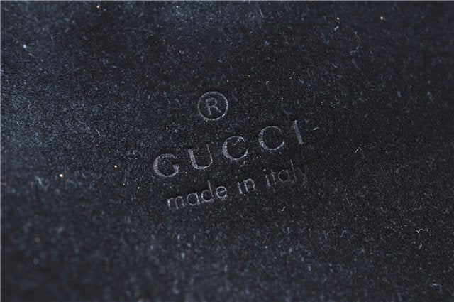 Authentic GUCCI Vintage Shoulder Hand Bag Purse Suede Leather Black 9306D