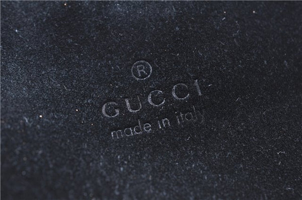 Authentic GUCCI Vintage Shoulder Hand Bag Purse Suede Leather Black 9306D