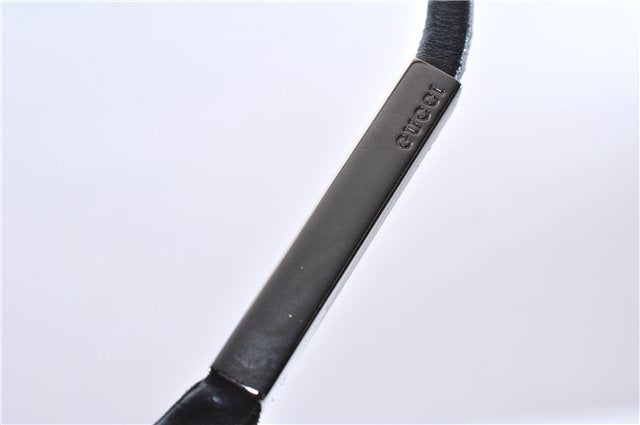 Authentic GUCCI Vintage Shoulder Hand Bag Purse Suede Leather Black 9306D