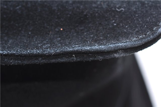 Authentic GUCCI Vintage Shoulder Hand Bag Purse Suede Leather Black 9306D