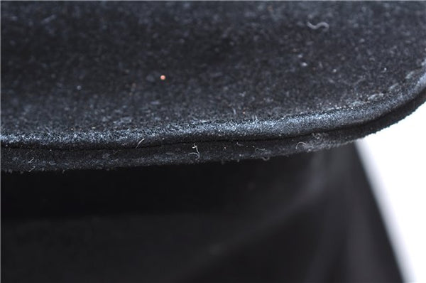 Authentic GUCCI Vintage Shoulder Hand Bag Purse Suede Leather Black 9306D