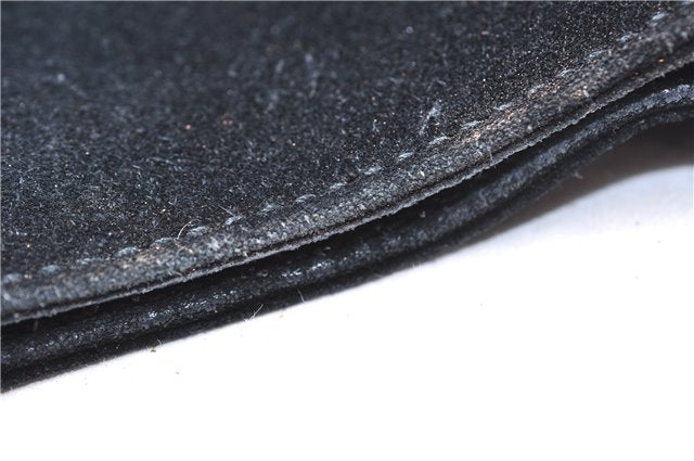 Authentic GUCCI Vintage Shoulder Hand Bag Purse Suede Leather Black 9306D