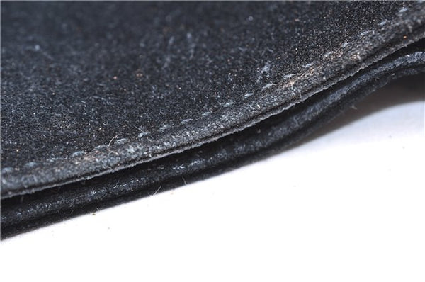 Authentic GUCCI Vintage Shoulder Hand Bag Purse Suede Leather Black 9306D