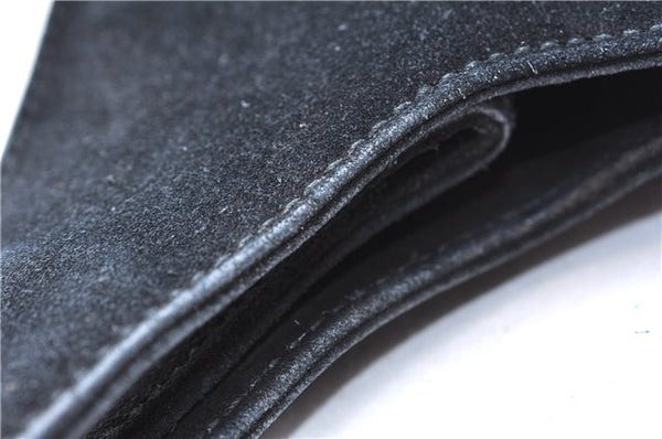 Authentic GUCCI Vintage Shoulder Hand Bag Purse Suede Leather Black 9306D