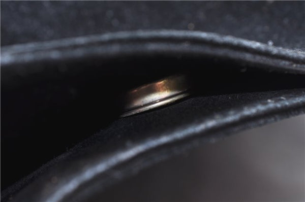 Authentic GUCCI Vintage Shoulder Hand Bag Purse Suede Leather Black 9306D