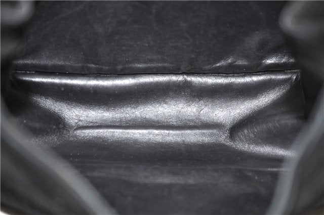 Authentic GUCCI Vintage Shoulder Hand Bag Purse Suede Leather Black 9306D