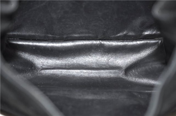 Authentic GUCCI Vintage Shoulder Hand Bag Purse Suede Leather Black 9306D