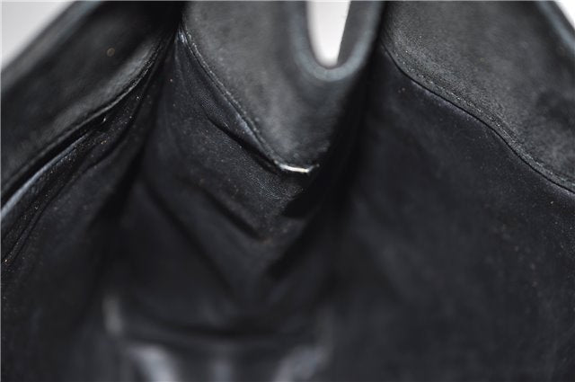 Authentic GUCCI Vintage Shoulder Hand Bag Purse Suede Leather Black 9306D