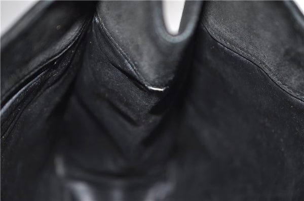 Authentic GUCCI Vintage Shoulder Hand Bag Purse Suede Leather Black 9306D