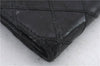 Authentic CHANEL Calf Skin Bifold Long Wallet Purse Black CC Logo 9307C