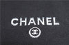 Authentic CHANEL Calf Skin Bifold Long Wallet Purse Black CC Logo 9307C