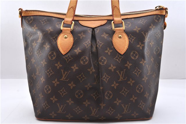 Authentic Louis Vuitton Monogram Palermo PM Shoulder Tote Bag M40145 LV 9307E