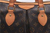 Authentic Louis Vuitton Monogram Palermo PM Shoulder Tote Bag M40145 LV 9307E