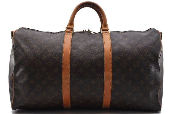 Auth Louis Vuitton Monogram Keepall Bandouliere 50 Boston Bag M41416 LV 9308C