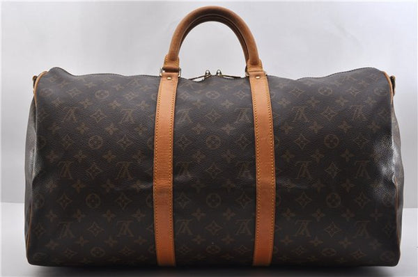 Auth Louis Vuitton Monogram Keepall Bandouliere 50 Boston Bag M41416 LV 9308C