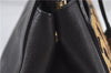 Auth SAINT LAURENT Cabas Rive Gauche Hand Bag Unborn Calf Leather Black 9313E