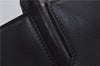 Auth SAINT LAURENT Cabas Rive Gauche Hand Bag Unborn Calf Leather Black 9313E