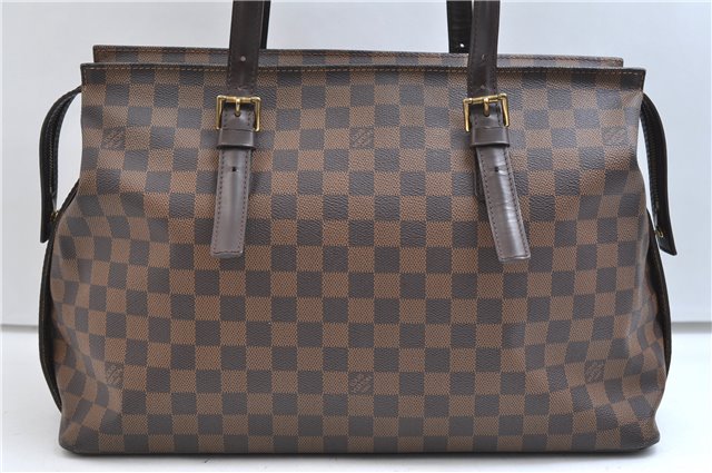 Authentic Louis Vuitton Damier Chelsea Shoulder Tote Bag N51119 LV 9315E
