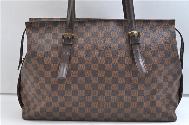 Authentic Louis Vuitton Damier Chelsea Shoulder Tote Bag N51119 LV 9315E