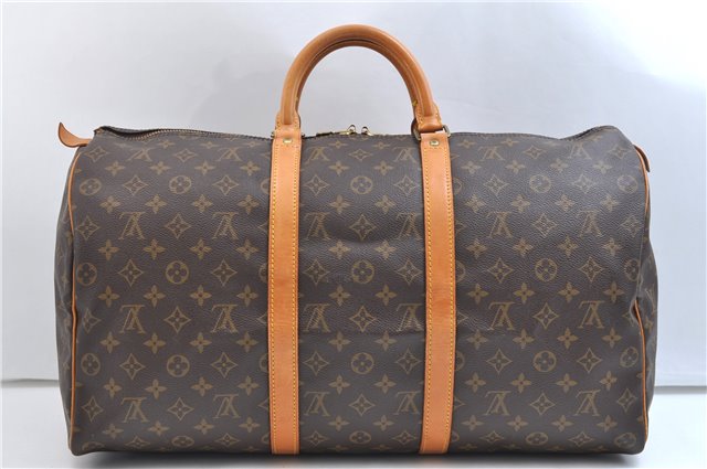 Authentic Louis Vuitton Monogram Keepall 50 Travel Boston Bag M41426 LV 9317E