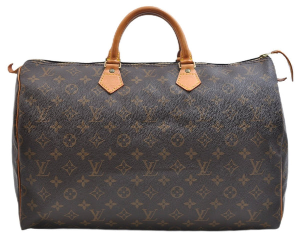 Authentic Louis Vuitton Monogram Speedy 40 Hand Boston Bag M41522 LV 9318E