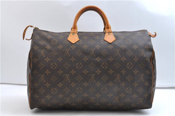 Authentic Louis Vuitton Monogram Speedy 40 Hand Boston Bag M41522 LV 9318E