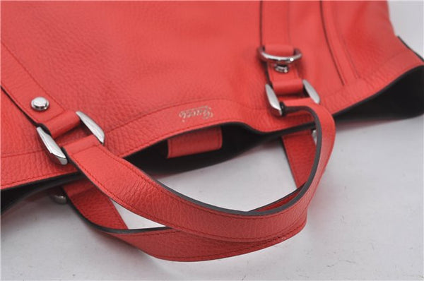 Authentic GUCCI Vintage Abbey 2Way Shoulder Tote Bag Leather 268641 Red 9321E