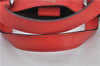 Authentic GUCCI Vintage Abbey 2Way Shoulder Tote Bag Leather 268641 Red 9321E