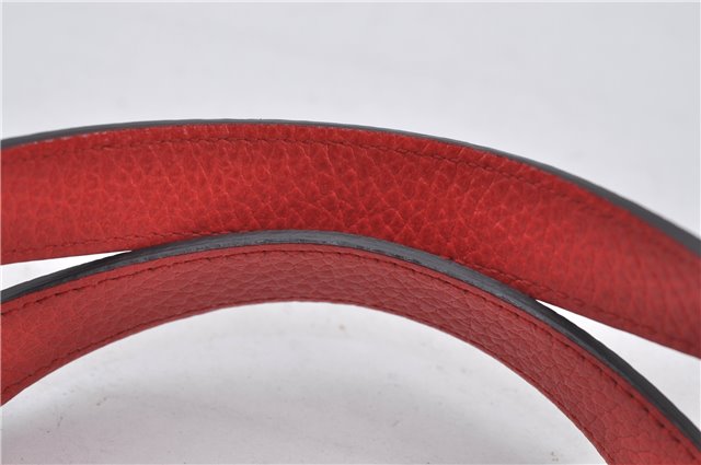 Authentic GUCCI Vintage Abbey 2Way Shoulder Tote Bag Leather 268641 Red 9321E