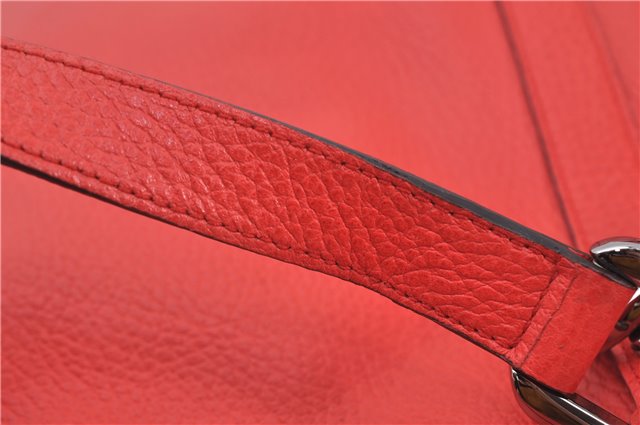 Authentic GUCCI Vintage Abbey 2Way Shoulder Tote Bag Leather 268641 Red 9321E