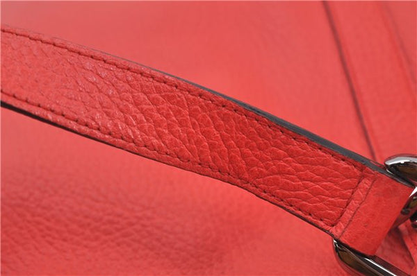 Authentic GUCCI Vintage Abbey 2Way Shoulder Tote Bag Leather 268641 Red 9321E