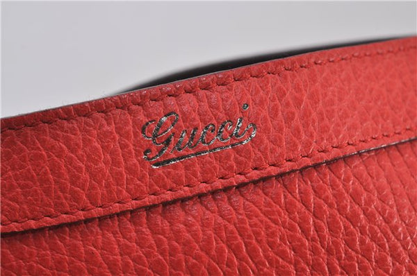 Authentic GUCCI Vintage Abbey 2Way Shoulder Tote Bag Leather 268641 Red 9321E