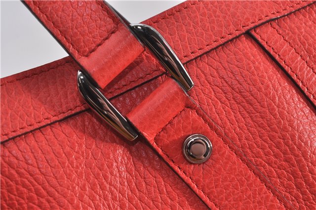 Authentic GUCCI Vintage Abbey 2Way Shoulder Tote Bag Leather 268641 Red 9321E