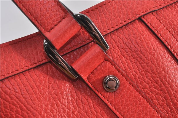 Authentic GUCCI Vintage Abbey 2Way Shoulder Tote Bag Leather 268641 Red 9321E