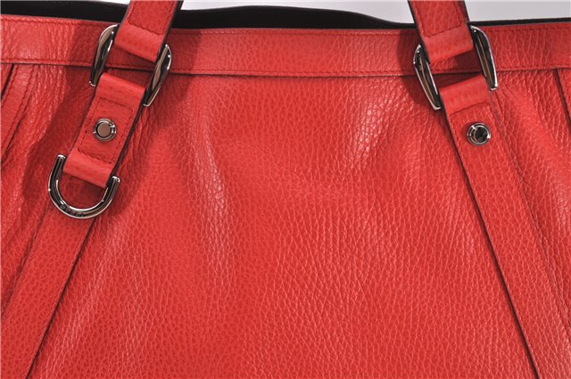 Authentic GUCCI Vintage Abbey 2Way Shoulder Tote Bag Leather 268641 Red 9321E