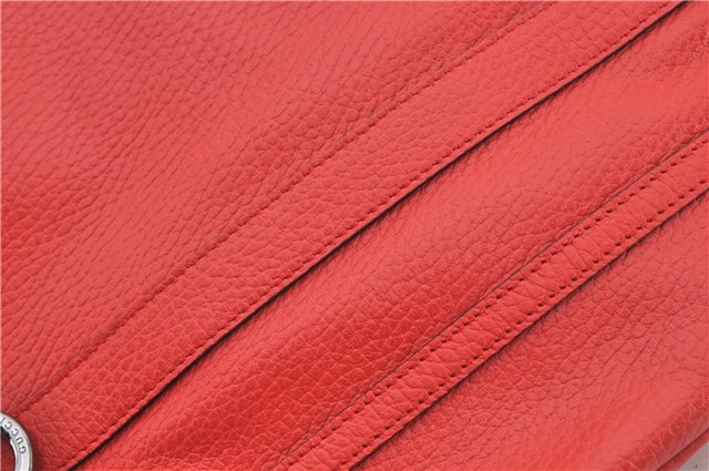 Authentic GUCCI Vintage Abbey 2Way Shoulder Tote Bag Leather 268641 Red 9321E