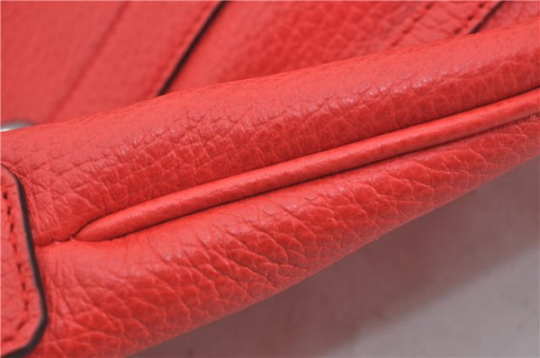 Authentic GUCCI Vintage Abbey 2Way Shoulder Tote Bag Leather 268641 Red 9321E