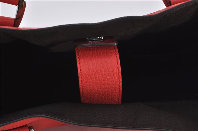Authentic GUCCI Vintage Abbey 2Way Shoulder Tote Bag Leather 268641 Red 9321E