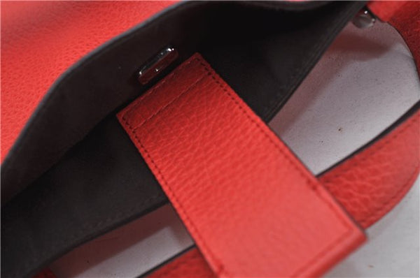 Authentic GUCCI Vintage Abbey 2Way Shoulder Tote Bag Leather 268641 Red 9321E