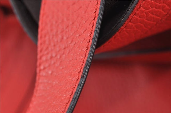 Authentic GUCCI Vintage Abbey 2Way Shoulder Tote Bag Leather 268641 Red 9321E