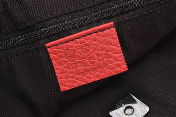 Authentic GUCCI Vintage Abbey 2Way Shoulder Tote Bag Leather 268641 Red 9321E