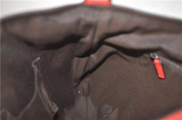 Authentic GUCCI Vintage Abbey 2Way Shoulder Tote Bag Leather 268641 Red 9321E