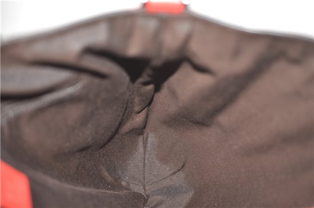 Authentic GUCCI Vintage Abbey 2Way Shoulder Tote Bag Leather 268641 Red 9321E