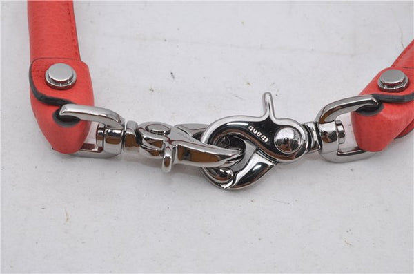 Authentic GUCCI Vintage Abbey 2Way Shoulder Tote Bag Leather 268641 Red 9321E