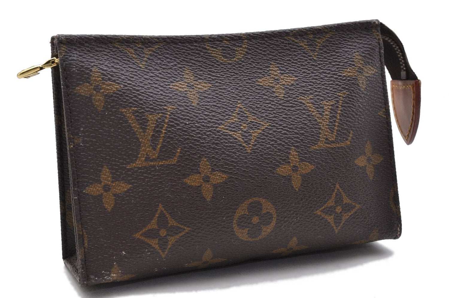 Auth Louis Vuitton Monogram Poche Toilette 15 Cosmetics Pouch M47546 Junk 9322C