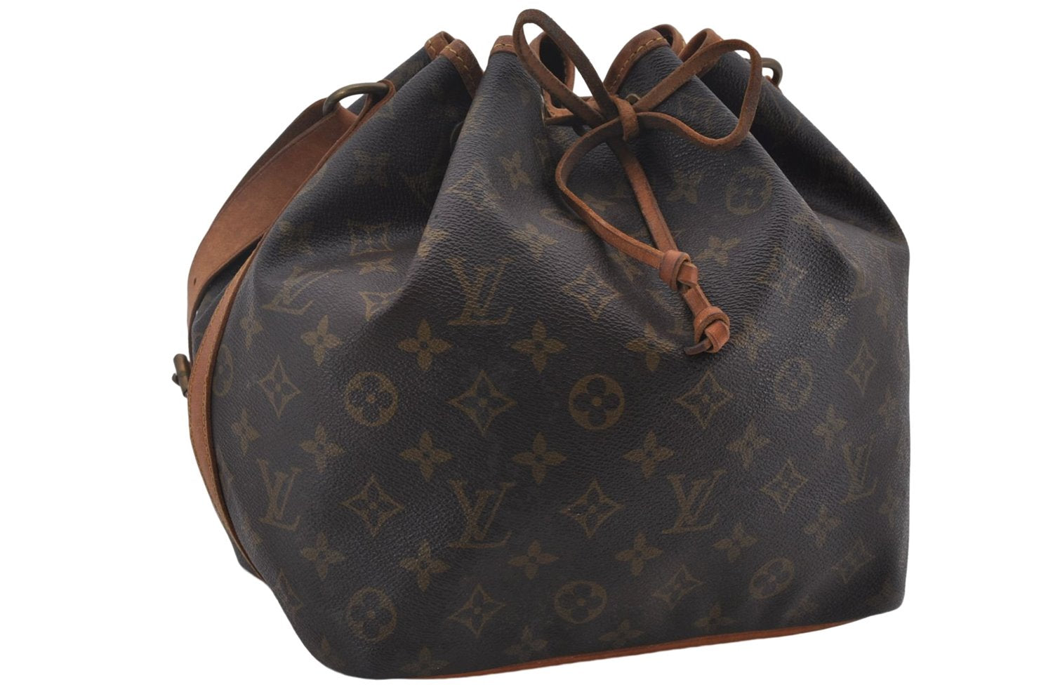 Authentic Louis Vuitton Monogram Petit Noe Shoulder Bag M42226 LV 9322D